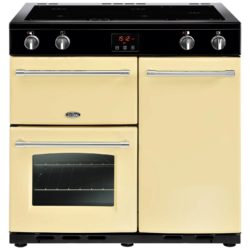 Belling Farmhouse 90Ei 90cm Electric Induction Range Cooker in Cream 444444132